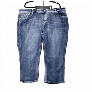 Boutique Women's Size 24 W Jeans Embellishments On Back Pks, Front Right Pk